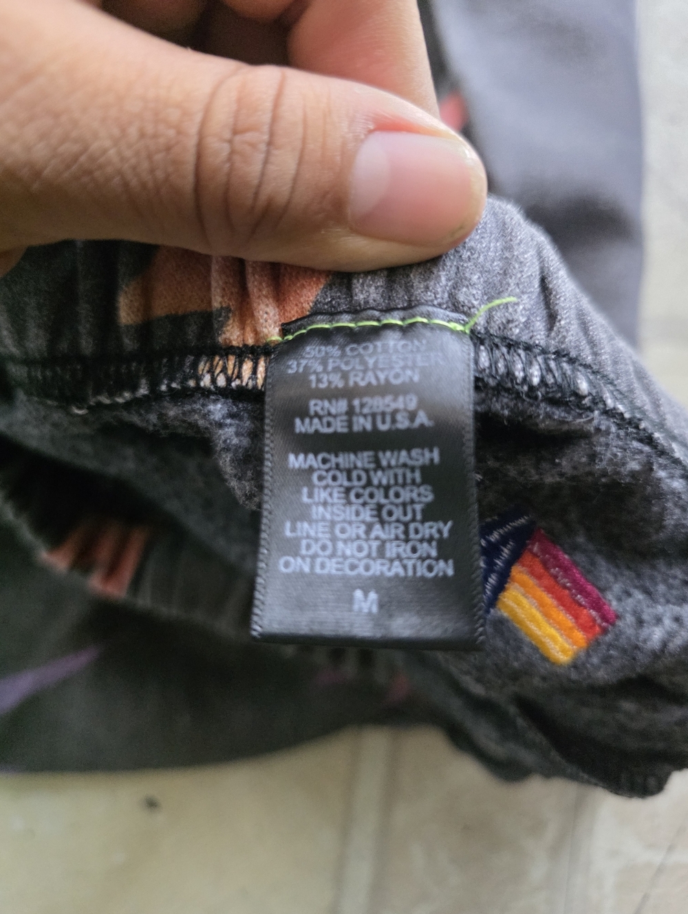 AVIATOR NATION Repeat Lightening Bolt Sweatpants  Rainbow - Picture 8 of 8